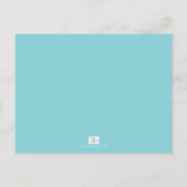 ベビーのベビーシャワーのゲームの青の銀のための予言 インビテーションポストカード (裏面)