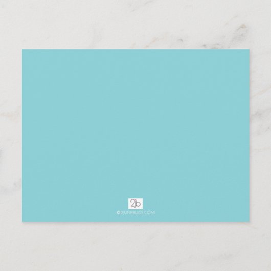 ベビーのベビーシャワーのゲームの青の銀のための予言 インビテーションポストカード (裏面)