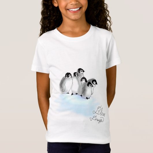 ベビーのペンギンの女の子のTシャツ Tシャツ (正面)