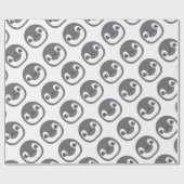 ベビーのペンギンの顔 ラッピングペーパー (フラット)