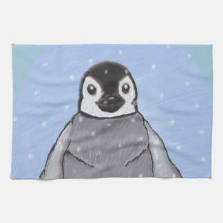 ベビーのペンギン キッチンタオル