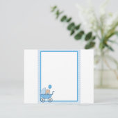 ベビーのボーダー男の子 招待状 (スタンド正面)