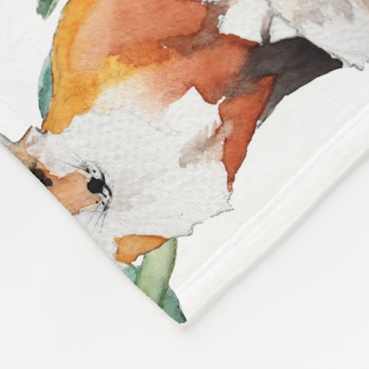 ベビーのマイル標石毛布のキツネのリースおよび樺の木 フリースブランケット (角)