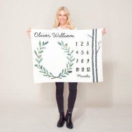 ベビーのマイル標石毛布の樺の木およびリース フリースブランケット