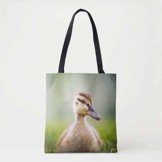 ベビーのマガモの素早く身をかがめること トートバッグ (正面)