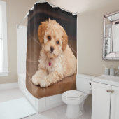 ベビーのマルタのプードルの組合せかmaltipooの小犬 シャワーカーテン (インサイチュ)
