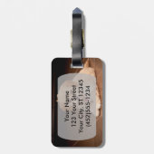 ベビーのマルタのプードルの組合せかmaltipooの小犬 ラゲッジタグ (裏面縦)