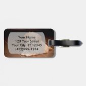 ベビーのマルタのプードルの組合せかmaltipooの小犬 ラゲッジタグ (裏面横)