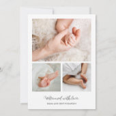 ベビーのモダン出産の告知 (裏面)