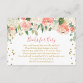 ベビーのモモおよびクリーム色の花の水彩画のための本 エンクロージャーカード (正面)