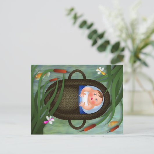 ベビーのモーゼの過ぎ越しの祝いの漫画 ポストカード (スタンド正面)