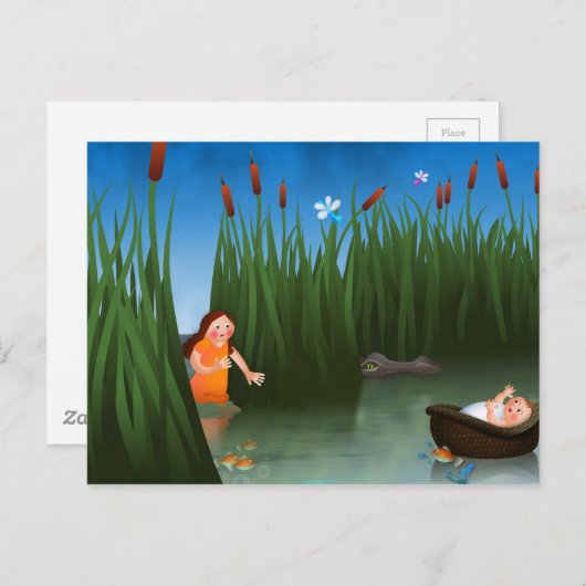 ベビーのモーゼの過ぎ越しの祝いの漫画 ポストカード (正面/裏面)