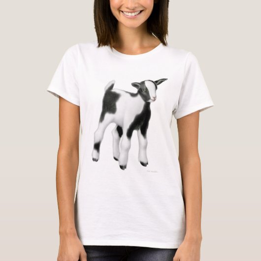 ベビーのヤギの女性ベビードールのワイシャツ Tシャツ (正面)