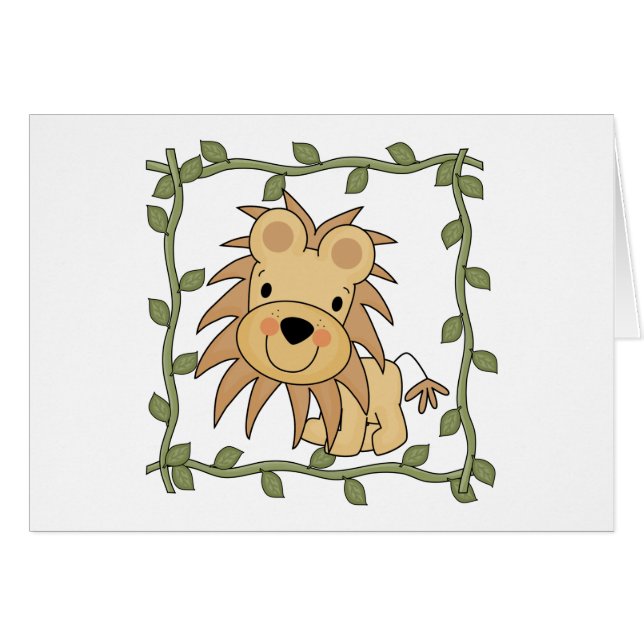 ベビーのライオンのTシャツおよびギフト (正面横)