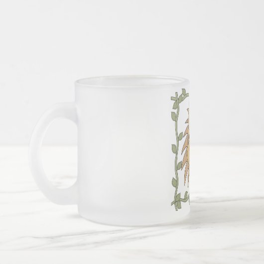 ベビーのライオンのTシャツおよびギフト フロストグラスマグカップ (左)