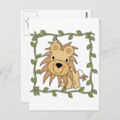 ベビーのライオンのTシャツおよびギフト ポストカード (正面/裏面)