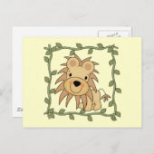 ベビーのライオンのTシャツおよびギフト ポストカード (正面/裏面)