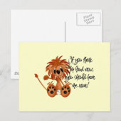 ベビーのライオンは私がTシャツおよびギフトをとどろくのを聞きます ポストカード (正面/裏面)