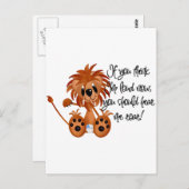 ベビーのライオンは私がTシャツおよびギフトをとどろくのを聞きます ポストカード (正面/裏面)