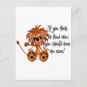 ベビーのライオンは私がTシャツおよびギフトをとどろくのを聞きます ポストカード (正面)