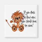 ベビーのライオンは私がTシャツおよびギフトをとどろくのを聞きます マグネット (正面)