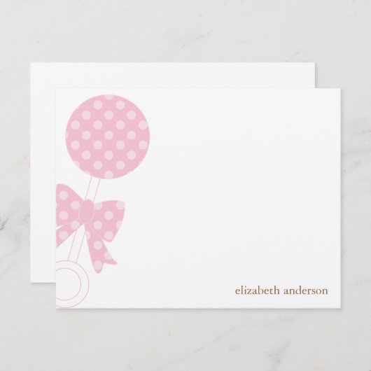 ベビーのラッセル音のシャワーは感謝していしています ノートカード (正面/裏面)