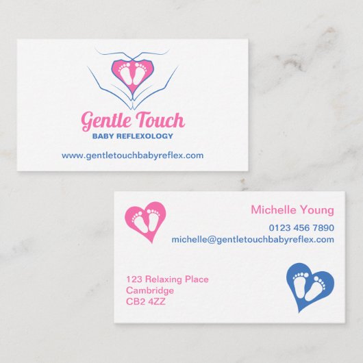 ベビーのリフレクソロジーの名刺 名刺 (正面/裏面)