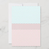 ベビーのロンパースのスーツの性はパーティの招待状を明らかにします 招待状 (裏面)