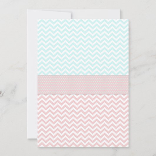 ベビーのロンパースのスーツの性はパーティの招待状を明らかにします 招待状 (裏面)