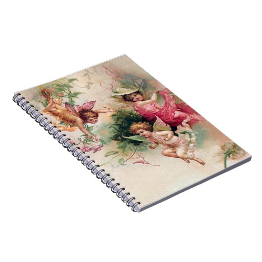 ベビーのヴィンテージの天使の妖精 ノートブック (右側)