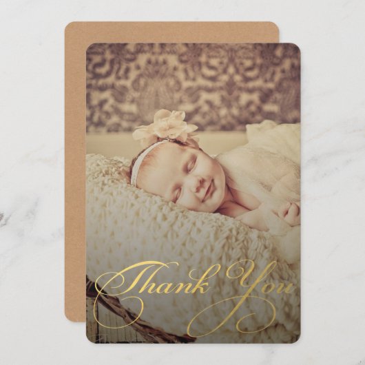 ベビーの一口は及び誕生の発表感謝していすために見ます 案内状 (正面/裏面)