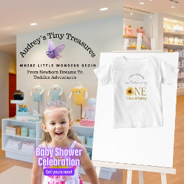 ベビーの一歳の誕生日「私たちの小さなひまわり」 ベビーTシャツ