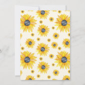 ベビーの一歳の誕生日「私たちの小さなひまわり」 招待状 (裏面)