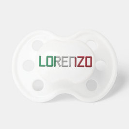 ベビーの一流のロレンツォのイタリアンな旗のタイポグラフィ おしゃぶり