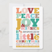 ベビーの一流の初めてのクリスマス愛誕生の発表 シーズンカード (正面)