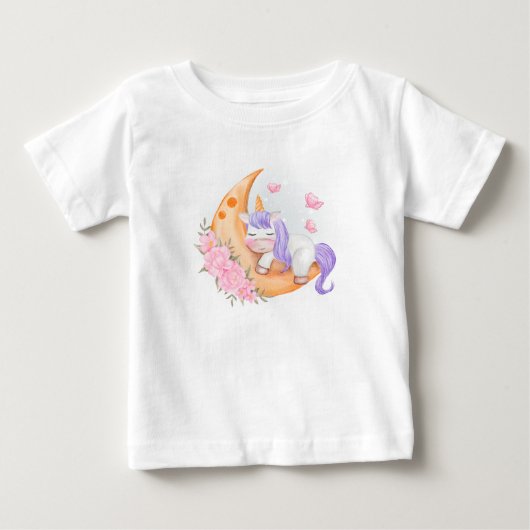 ベビーの一角花 ベビーTシャツ (正面)