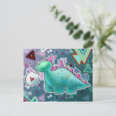 ベビーの三角形の背景 ポストカード (スタンド正面)