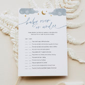 ベビーの上または下のキラキラ星の赤ちゃんシャワーゲーム 招待状