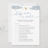 ベビーの上または下のキラキラ星の赤ちゃんシャワーゲーム 招待状 (正面)