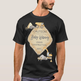 ベビーの下に建築ダンプトラック男の子ベイビーシャワー Tシャツ