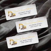 ベビーの下の建築ベビーシャワーアドレス ラベル