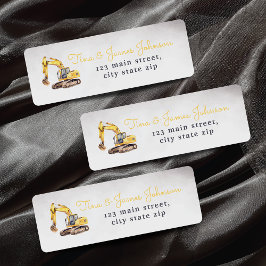 ベビーの下の建築ベビーシャワーアドレス ラベル