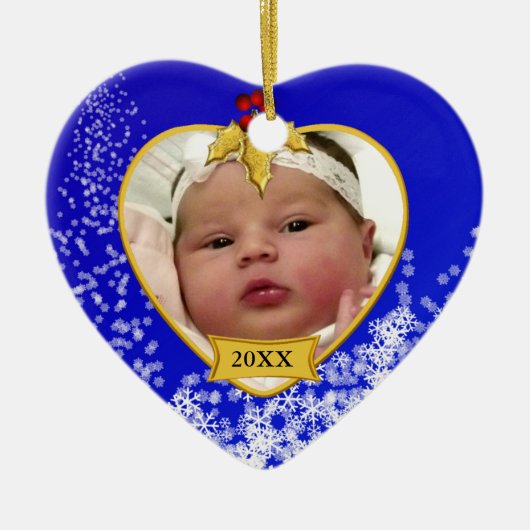 ベビーの両面フォトキープサプライス セラミックオーナメント (正面)