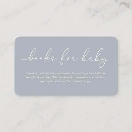 ベビーの両面ベビーシャワーエンクロージャCa用の本 エンクロージャーカード (裏面)