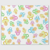 ベビーの中立調停者のカスタムなシャワーのギフト ラッピングペーパー (フラット)