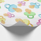 ベビーの中立調停者のカスタムなシャワーのギフト ラッピングペーパー (コーナー)