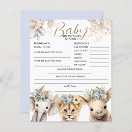 ベビーの予測とアドバイスボーイサファリベイビーシャワー