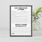 ベビーの予測とウィズロックベビーシャワー カード (スタンド正面)