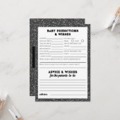 ベビーの予測とウィズロックベビーシャワー カード (正面/裏面インサイチュ)