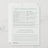 ベビーの予測と希望アドベンチャーベビーシャワー カード (正面)